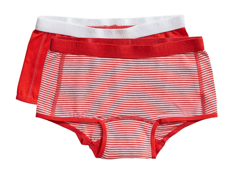 2 pack shorts | Stripe & Flame Scarlet