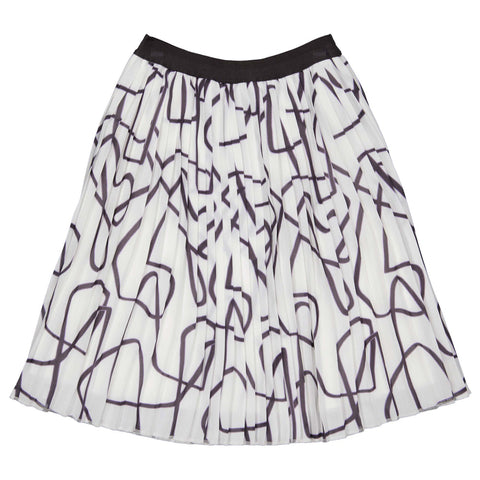 Tina skirt | White Grey Lines