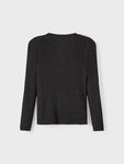 Rikula ls knit cardigan | Black/Lurex