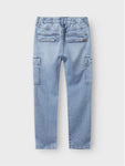 Silas Tap Cargo jeans| Light Blue Denim