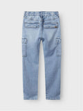 Silas Tap Cargo jeans| Light Blue Denim