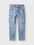 Silas Tap Cargo jeans| Light Blue Denim
