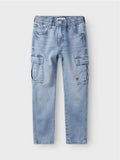 Silas Tap Cargo jeans| Light Blue Denim