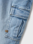 Silas Tap Cargo jeans| Light Blue Denim