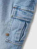 Silas Tap Cargo jeans| Light Blue Denim