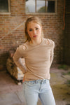Rana t-shirt ls | Dark Taupe