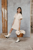 Railey dress | AOP Taupe Stripes