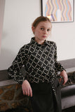 Nerena blouse | AOP White Dot