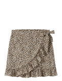 Vinaya wrap skirt | Turtledove/Leopard