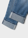 Rose straight fold jeans | Med. Blue Denim