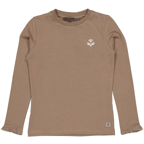 Vanda t-shirt ls | Light Taupe
