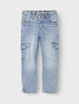 Silas slim Cargo jeans| Light Blue Denim