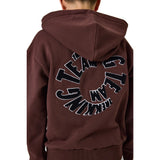 Hooded sweater | Mahogany