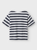 Ferm ss reg. top | Bright White/Navy Blazer