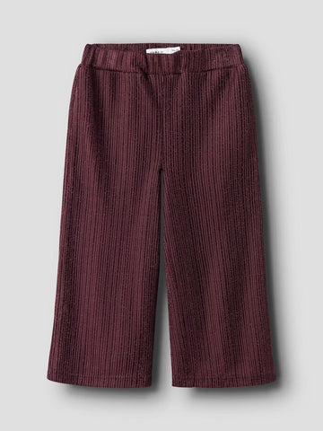 Risilk wide pant | Burgundy