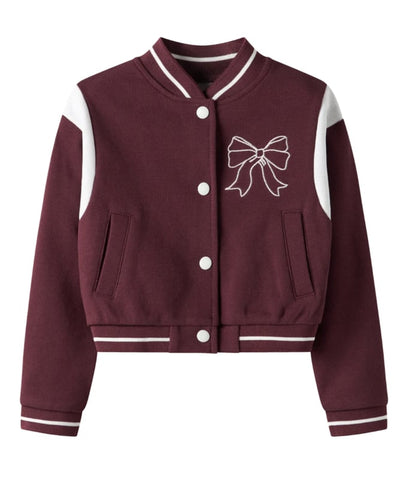 Rivea ls short cardigan | Burgundy