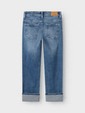 Rose straight fold jeans | Med. Blue Denim