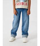 Rose Straight Fold Jeans | Medium Blue Denim