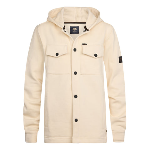 Overshirt hooded ls | Raw Sand