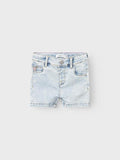 Salli slim dnm shorts | Light Blue Bleached