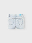 Salli slim dnm shorts | Light Blue Bleached