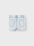 Salli slim dnm shorts | Light Blue Bleached