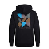Sweater hooded print | Deep Black
