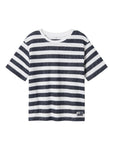 Ferm ss reg. top | Bright White/Navy Blazer