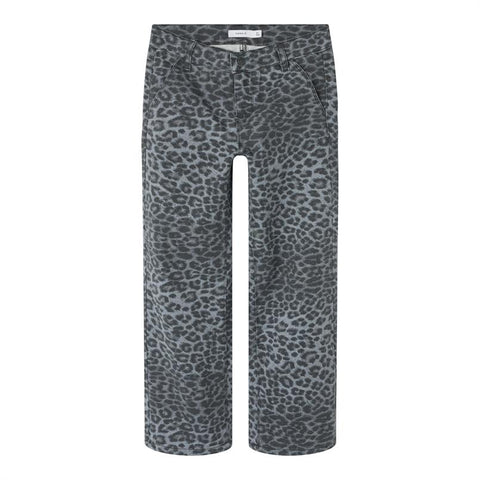 Rose wide twi pants 4444-TD | Night Owl/Leopard