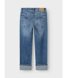 Rose Straight Fold Jeans | Medium Blue Denim