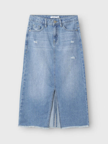 Kat dnm long skirt | Light Blue Denim