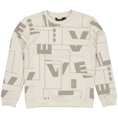 Tate sweater | AOP Taupe Graphic