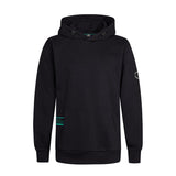 Sweater hooded print | Deep Black