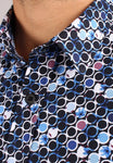 Overhemd met geometrische all-over print | Pattern