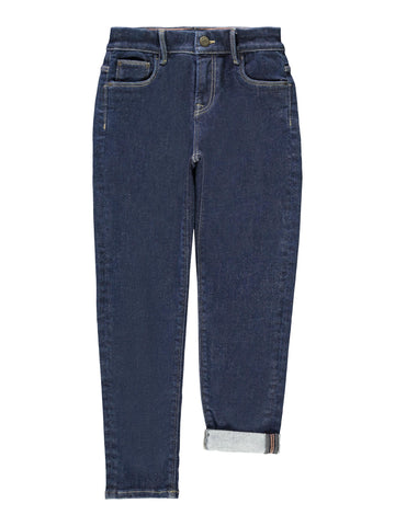 Rose dnm Tartys 3528 HW momfit jeans | Dark Blue Denim