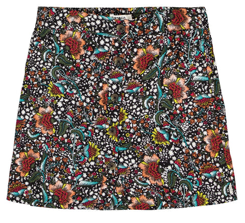 Rokje met all-over print | Off Black