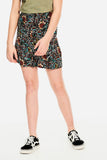Rokje met all-over print | Off Black