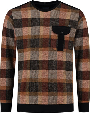 Sweater | Check Black/Brick