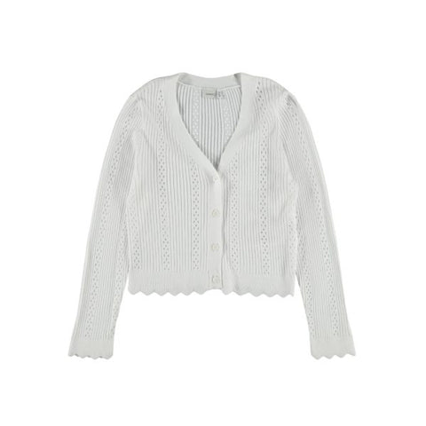 Havi ls short knit cardigan | Bright White