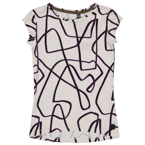 Tamia t-shirt | AOP White Grey Lines