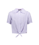 Coco blouse | Stripe purple/white