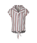 Milana blouse | White Stripe Dessin