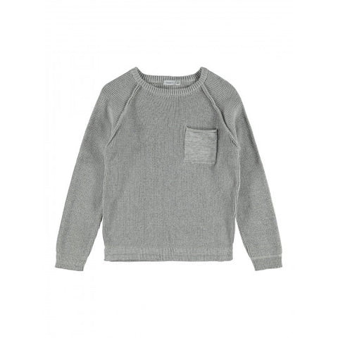 Drillo ls knit | Grey Melange